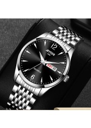 Luxury Mens Watches Business Waterproof Quartz Wrist Watch Stainless Steel Dial Casual Sports Clock Male Clock Relogio Masculino