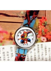 Disney Spiderman Watch for Kids, Shiny Leather, Quartz, Gift for Boys and Girls, SALE