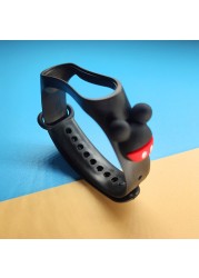 Disney Mickey Minnie Strap For Xiaomi Mi Band 4 3 5 6 Watch Strap Silicone Bracelet Replacement For Xiaomi Band Wristband