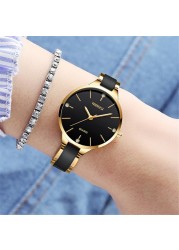 NIBOSI relógio feminino New Fashion Brand Women Watch Luxury Quartz Ladies Ceramic Watch Waterproof Watches for Women