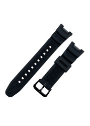 Replacement Watch Strap Silicone Stainless Steel Buckle Sport Breathable Wristband for C asio SGW-100 Series Samrt Watch