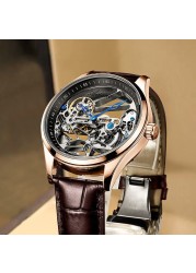 Genuine Tourbillon Watches Men Mechanical Watch Fully Automatic Luxury Brands Luminous Waterproof Men's Watch Fashion Reloj Hombre