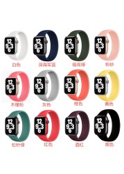 For Apple Watch Strap 38mm 42mm 40mm 44mm iWatch Strap Elastic One Piece Silicone Bracelet Apple Watch Series 6 5/4/3 Strap