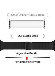 Adjustable Stretch Silicone Solo Loop Ring for Apple Watch 7 6 5 3 Se Sport Women Men Rubber Strap for Apple Watch 44 42 40 38