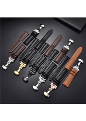 Leather Straps With Box For Samsung Galaxy Watch 4 40mm 44mm/4 Classic 42mm 46mm Active 2 Band Replacement Watchband Bracelet