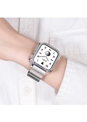 Connect Bracelet For Apple Watch Band 44mm/40mm 45mm 41mm Korea 38/42mm 316L Buckle Stainless Steel Strap iwatch serie 7 4 3 5 SE 6 Strap