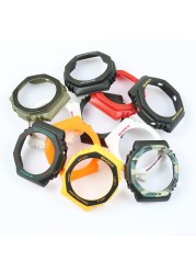 16mm Resin Watch Accessory Strap Case Suitable for Casio G-SHOCK GA2100 2110 Men Women Sports Waterproof Transparent Strap