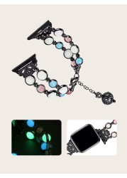 Luminous strap for apple watch 38/40/41mm 42/44/45mm women beads bracelet for iwatch series 3 4 5 6 SE 7