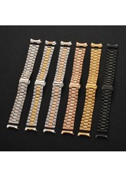 Solid Stainless Steel Watch Band 12mm 13 14 16 17 18mm 19 20mm 21 22mm Replacement Watch Strap 3 Rows Wristband Bracelet w/Tools