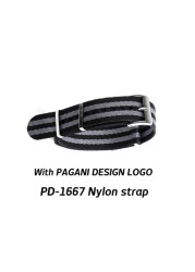 Pagani original design watch band collection wear comfortable stainless steel fashion casual nylon strap safety folding buckle