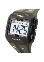 Large numbers easy to read 50m water resistant men digital watch outdoor sports