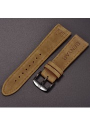 Original BENYAR Watchbands Leather Strap for BY-5102M Watch Band Width 22mm for BY-5104M BY-5140M BY-5187
