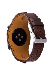 Leather Cuff Strap for Apple Watch Band 45mm/41mm 40mm 44mm 42mm/38mm iWatch Bracelet for Apple Watch Series 5 4 3 SE 6 7