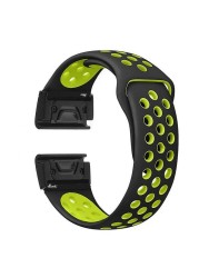 Stylish Fit Metal Strap For Garmin Fenix ​​6X 6 6S Pro 5X 5 5Plus 3HR Forerunner 935 Breathable Silicone Band Quick Release Strap