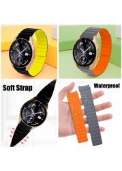 Silicone Magnetic Watchband For Samsung Galaxy Watch 4 Classic 46mm 42mm/Watch4 44mm 40mm Soft Strap Wristbands Bracelet Band @@