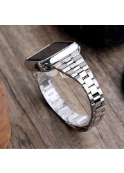 Women Stainless Steel Slim Bracelet For Apple Watch Band 40mm 38mm 42mm 41 45mm For iWatch SE/6/5 7 Luxury Metal Lady Thin Strap