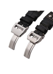 Stainless steel folding buckle, 18mm, for IWC Mark LE pet PRINCE Big PILOT Spitfire Timezon, Portuguese strap