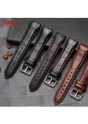 Genuine Leather Curved Bracelet End Watch Strap 20mm For Citizen BL9002-37 05A BT0001-12E 01A Watch Band 21mm Watchband 22mm