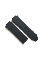 New Black Silicone Rubber Watch Band 25*17mm for Hublot Strap for Big Bang Authentic Watchband Logo Stainless Buckle Tool Free