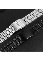 Universal arc mouth watchband for casio wristband EF-540 bem501/506 efb-660 ecb900 stainless steel watch chain 20mm 22mm man strap