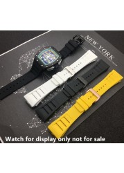 Top Quality Imported Nature Soft Silicone Rubber Black Watchband Watch Band For Mille Strap For Strap RM-011 For Richard Strap