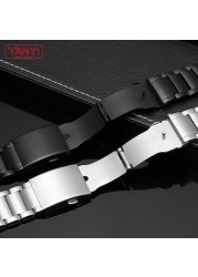 Plain End Stainless Steel Bracelet Solid Metal Watchband 22 24 26 28mm Watch Strap for Diesel DZ4209 DZ4215 DZ1844 Watches Band