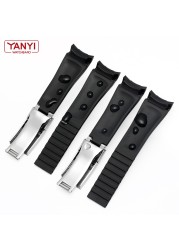 High quality rubber watch strap 20mm 21mm waterproof silicone wristband camouflage watchband wrist band watch bracelet