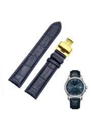 Fashion Genuine Leather Men Women Watchband Crocodile Texture Strap Wrist Watch Band 14mm 16mm 18mm 20mm 22mm Dark Blue