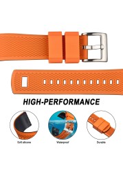 Hemsut silicone smart watch straps, 18mm 20mm 22mm quick release rubber watch strap for man women soft replacement