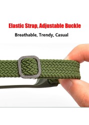 ZHIX Elastic Adjustable Nylon Braided Bracelet for Mi Band 6 Strap Miband 4 3 correa Wristband for Xiaomi Mi Band 5 Strap