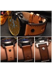 Genuine Leather Watchband for Diesel Watch Strap DZ4476/4482 DZ7408 7406 4318 Strap 22 24 26 28mm Big Size Men Wrist Watch Band