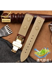 Crocodile crocodile leather strap for Longines Master Omega men and women butterfly clasp watchband 12 14 16 18 20 22 24mm