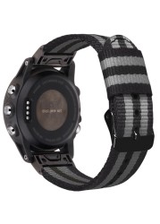 20mm 22mm 26mm Quick Release Nylon Straps For Garmin fenix 5 5s 5X fenix 6 6S 6Xpro Smart Bands Replacement Sport Watches