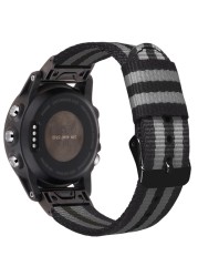 20 مللي متر 22 مللي متر 26 مللي متر الإفراج السريع النايلون الأشرطة ل Garmin fenix 5 5s 5X fenix 6 6S 6Xpro الذكية العصابات استبدال الرياضة الساعات