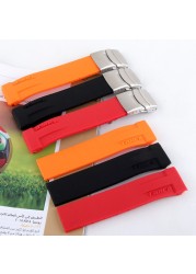 Sport Silicone Watch Bands For Tissot T048 T048.417 Watchband Watch T-Race T-Sport Watchband Waterproof Bracelet Soft Rubber