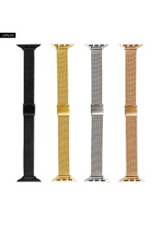 URVOI Band For Apple Watch Series 7 6 SE 5 4321 Slim Milanese Buckle Mesh Wrist Strap For iWatch Classic Stylish Design 41 45mm