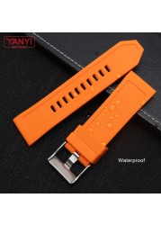 Silicone Rubber Bracelet Watch Band 26mm For Diesel DZ4496 DZ4427 DZ4487 DZ4323 DZ4318 DZ4305 Watchband Man Watches Strap