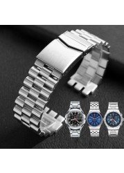 Fine Steel Watchband Double Convex Mouth For Swatch Watch YCS YAS YGS Iron Men And Women Steel Watch Strap 19mm Wristband