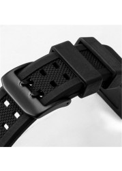 Silicone Watch Band, 23mm, Water Resistant, Black, for Luminox 7251, 3050, 3051, 6402