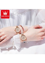 Women Watch 1 Bracelet Set Japan Quartz Movement Waterproof Ladies Wristwatch Stainless Steel Band Classic Watches for Women Wom