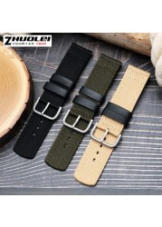 For Casio PRG-600YB PRG-650 PRW-6600 GA2000 Nylon Strap Waterproof Wrist Watch Band Nylon Bracelet Watch Band Longer Strap 24mm