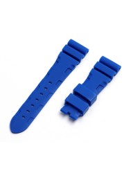 22mm 24mm 26mm Silicone Black Green Blue Red Gray Rubber Watch Band Replacement for Panerai Strap Watch Band Watchband Pin Buckle