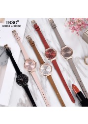 IBSO 8mm Ultra Thin Wristwatches Women Watches Luxury Female Fashion Watch Montre Femme 2022 Ladies Quartz Watch Relogio Feminino