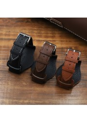 Genuine Leather Watchband 18mm 20mm 22mm Replacement Soft Watch Strap Coffee Black Brown Men Wrist Bracelets Sport Watches
