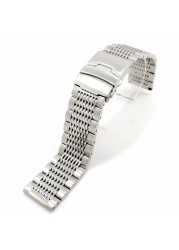 Luxury 22/20/24mm Solid Milan Link Stainless Steel Watch Band Folding Clasp Safety Watches Strap Bracelet Replacement