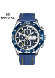 NAVIFORCE Sports Watches Men Luxury Brand Military Silicone Wrist Watch Man Fashion Watch Quartz Chronograph Wristwatch