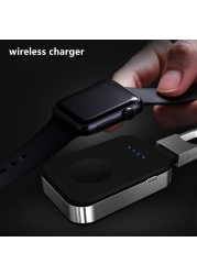 Qi Wireless Charger for Apple Watch Band 6 42mm/38mm iWatch 3 4 5 Portable Smart Watch External Battery Pack Keychain Power Bank