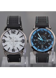 New men's watches quartz watch with rubber strap watch band wristwatch for men's watch