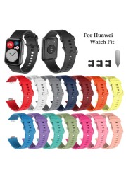 Print Silicone Strap For Huawei Watch Fit Smart Watches Soft Sports Waterproof Wristband Watchband Bracelet Accessories