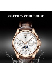 2021 New Mens Watches CAREKISO Top Brand Leather Waterproof Luminous Sport Date Quartz Watch for Men Relogio Masculino Gift